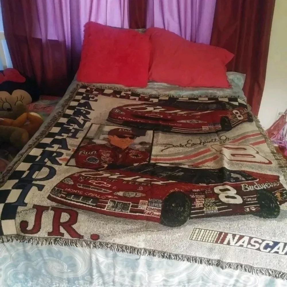 Knit Blanket couch throw NASCAR Fans Sports Dale Earnhardt Car Blanket